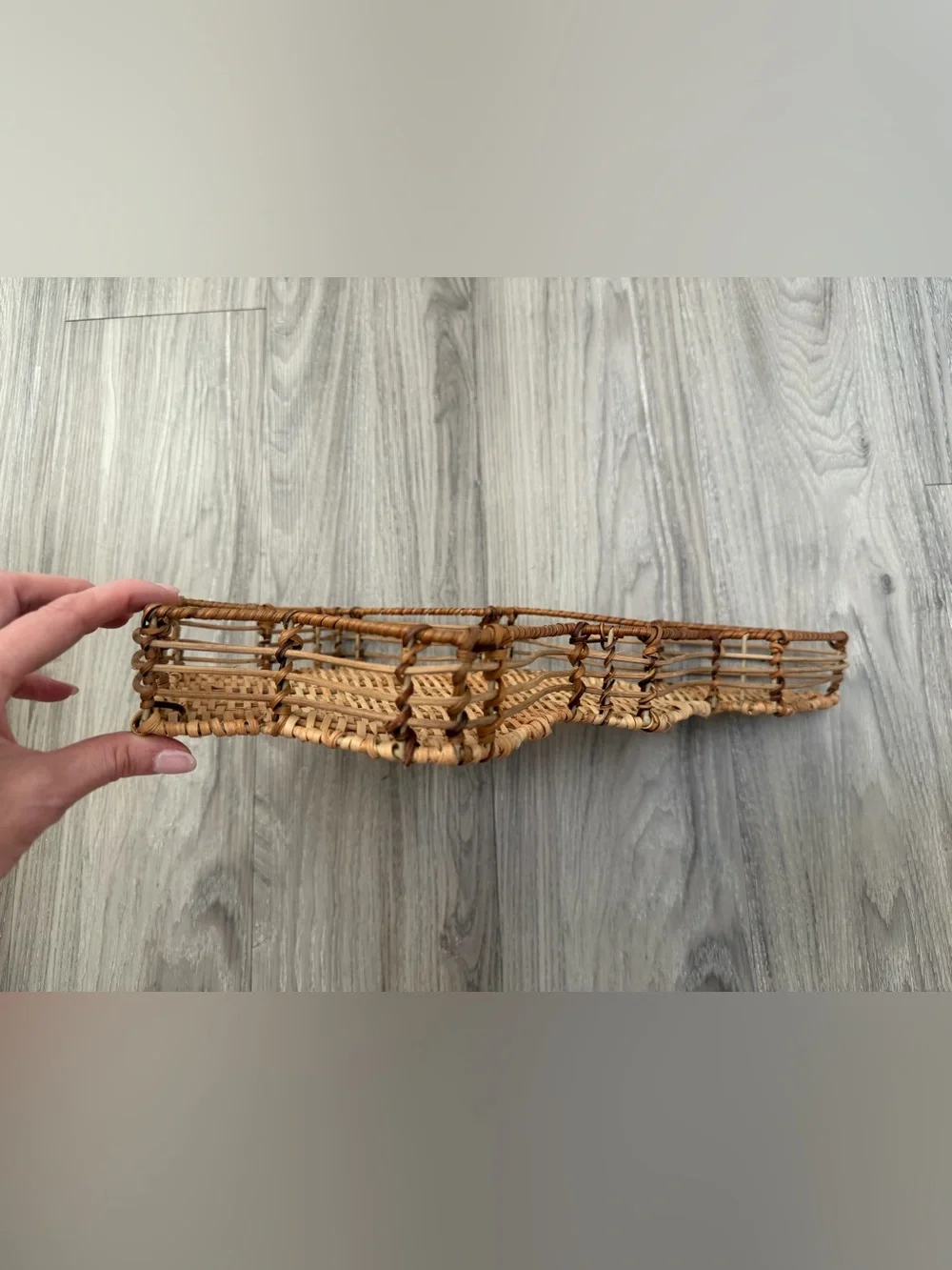 Handwoven Rattan Decorative Christmas Tree Platter for hosting or decor
